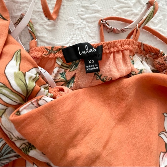 NWOT Lulus Endless Vacay Orange Floral Print Surplice Maxi Dress - Picture 4 of 9